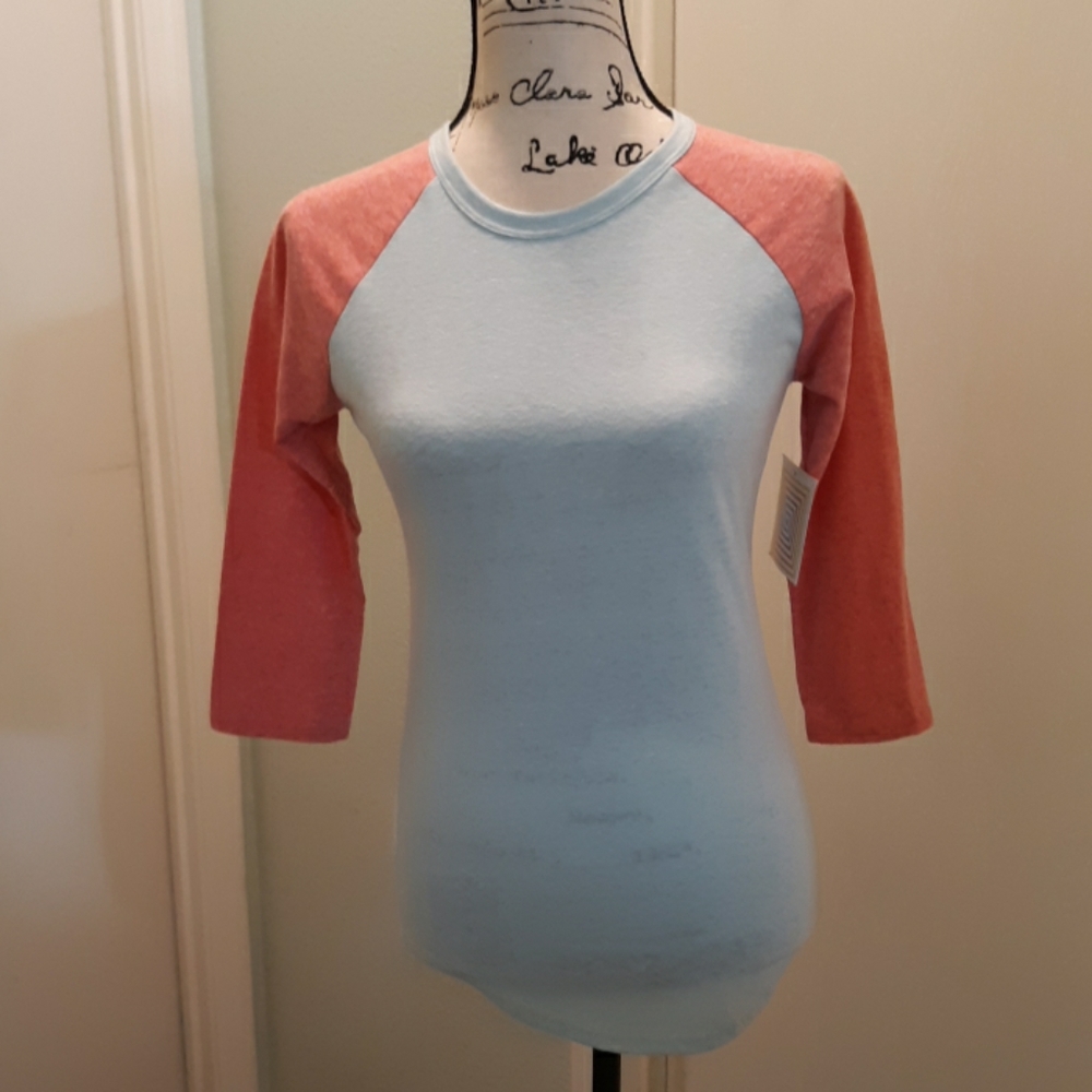 NWT LulaRoe Randy baseball jersey shirt XXS